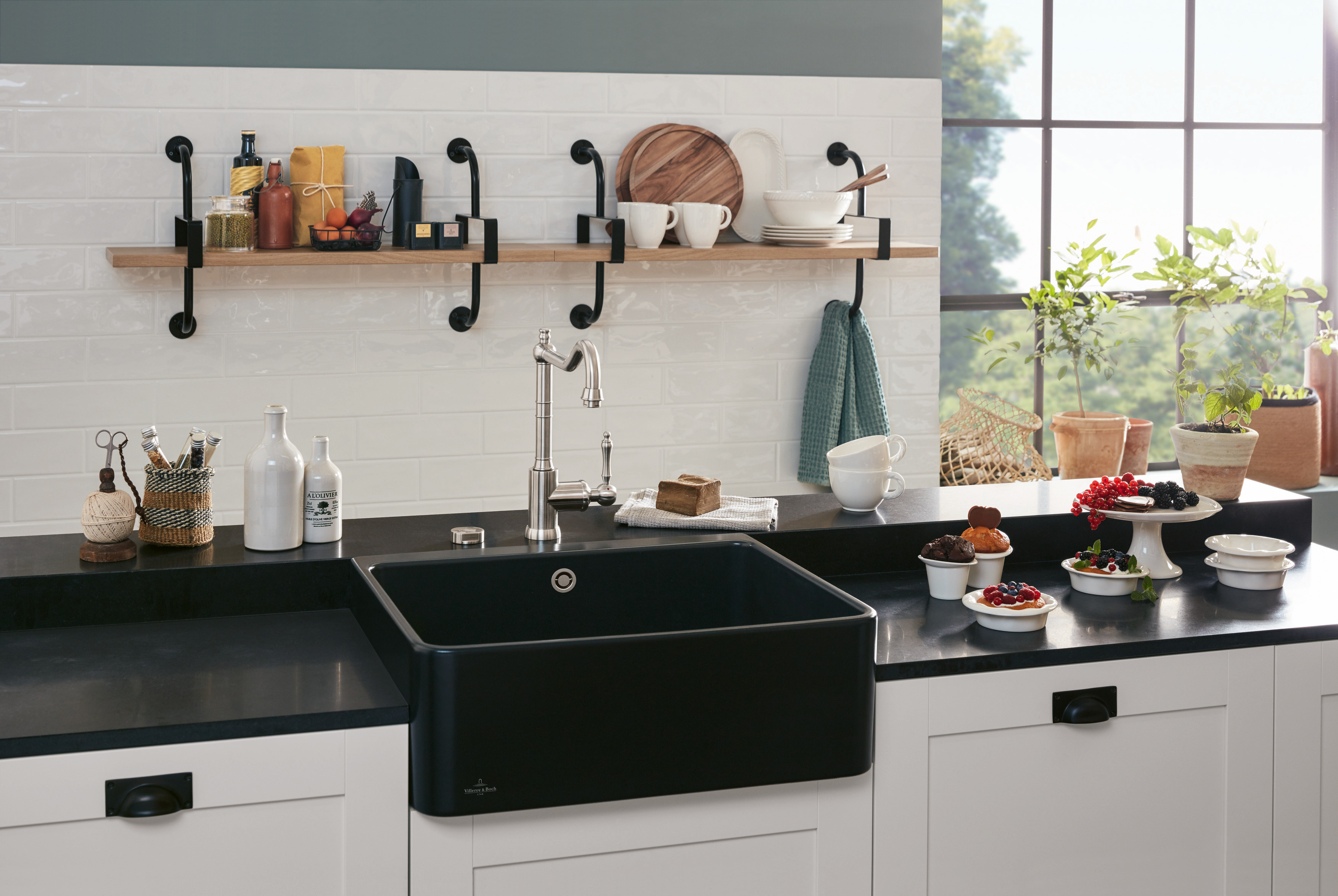 Villeroy & Boch Keramik Spüle schwarz