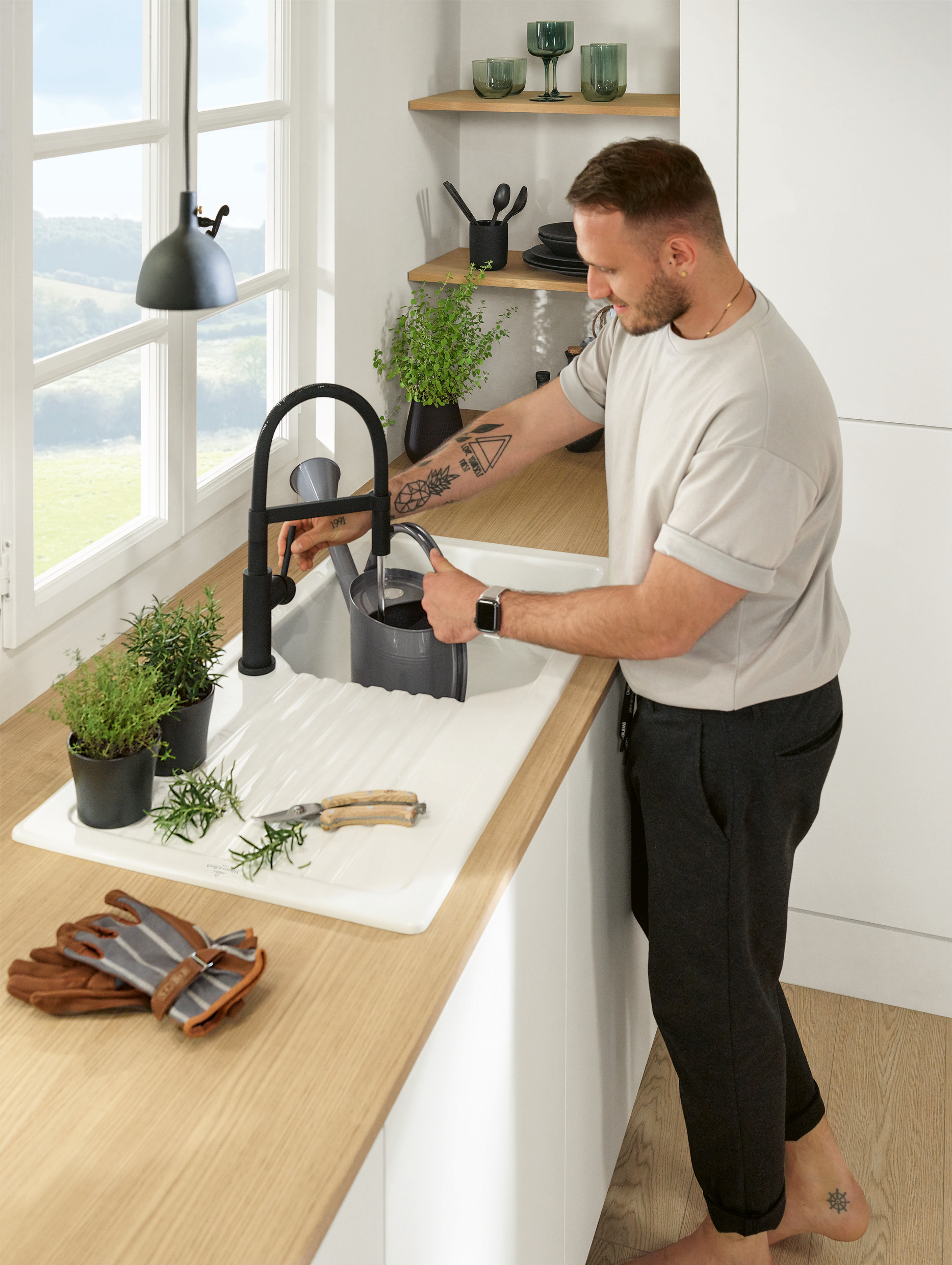 Villeroy & Boch Vorfensterarmatur schwarz